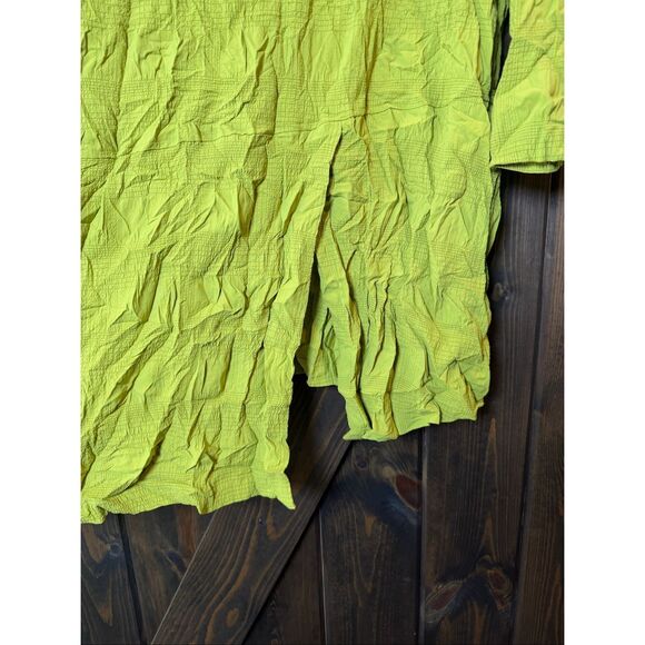 Chalet Et Ceci Yellow Green Tunic Button Up Shirt - Picture 3 of 8